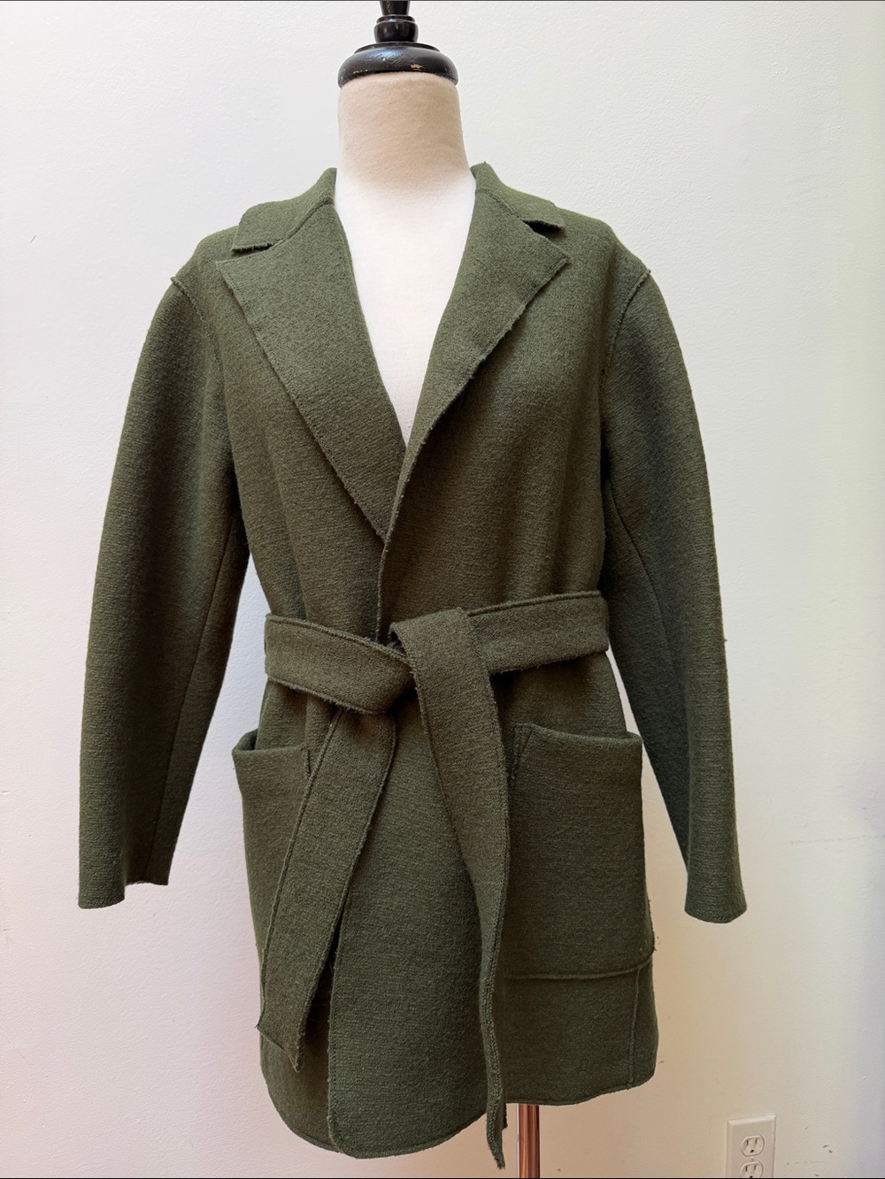 J. Crew Sabrina Boiled Wool Wrap Coat Cardigan Gorpcore Classic XS